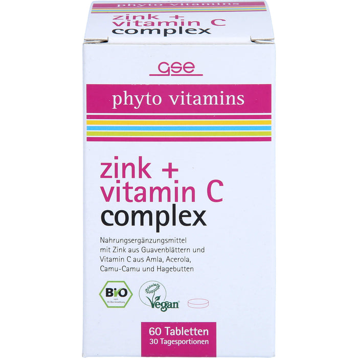 GSE Zink + Vitamin C Complex (Bio) Phyto Vitamins, 60 St TAB