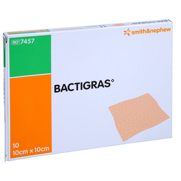 Bactigras antiseptische Paraffingaze 10x10 cm, 10 St WGA