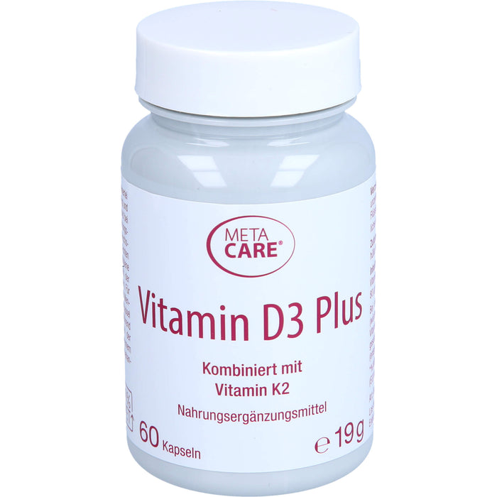 META CARE Vitamin D3 Plus 10,000 + 80 ug K2, 60 St KAP