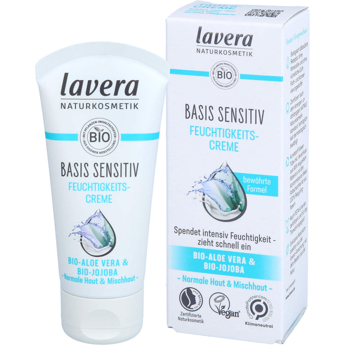 lavera BASIS SENSITIV FEUCHTIGKEITSCREME, 50 ml XTC