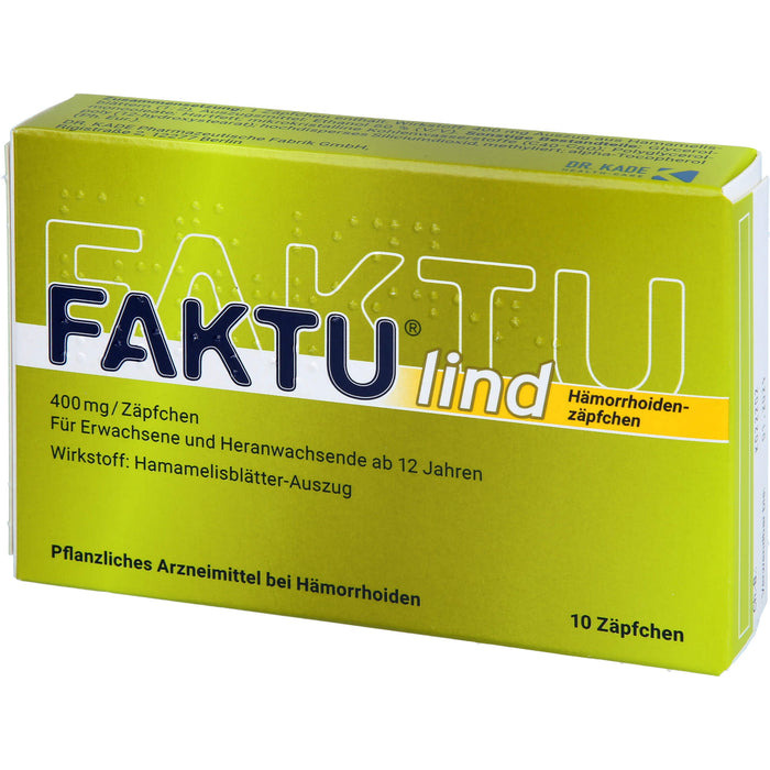 FAKTU lind Hämorrhoidenzäpfchen, 10 pc Suppositoires