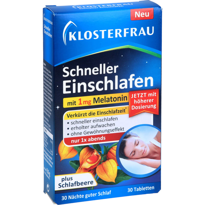 KLOSTERFRAU Schneller Einschlafen mit 1 mg Melatonin Tabletten, 30 pcs. Tablets