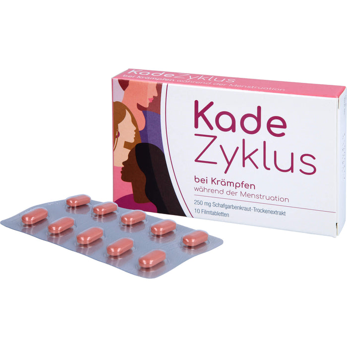 Kade Zyklus Filmtabletten bei Krämpfen während der Menstruation, 10 St. Tabletten