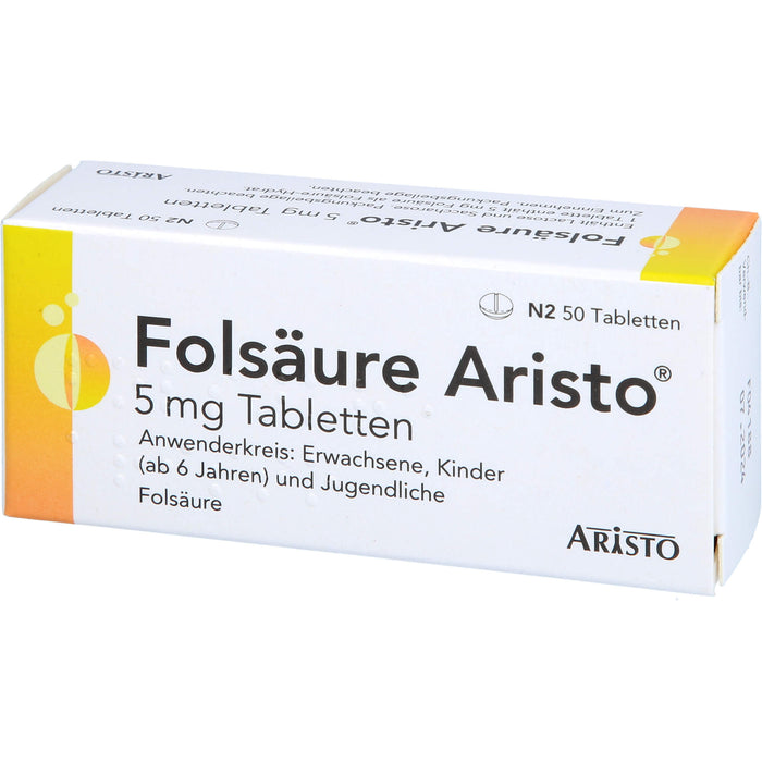 Folsaeure Aristo 5mg Tab, 50 St TAB