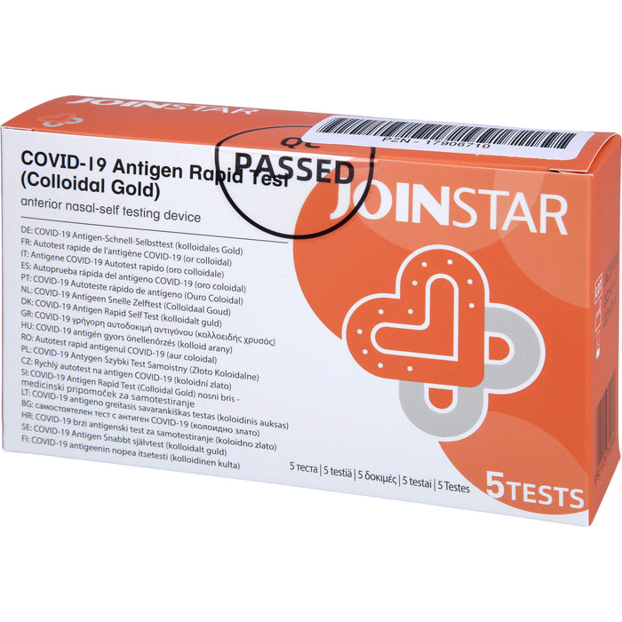 Joinstar COVID-19 Antigen Rapid Test Colloidal Gol, 5 St. Teststreifen