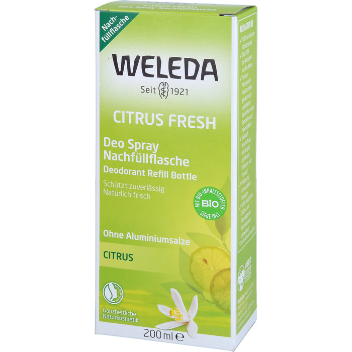 WELEDA Citrus Fresh Deo Spray Nachfüllflasche, 200 ml SPR