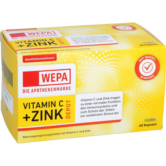 WEPA Vitamin C + Zink Depot Kapseln, 60 St. Kapseln