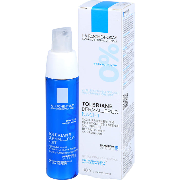 LA ROCHE-POSAY Toleriane Dermallergo Nacht täglich reparierende, feuchtigkeitsspendende Nachtpflege, 40 ml Cream