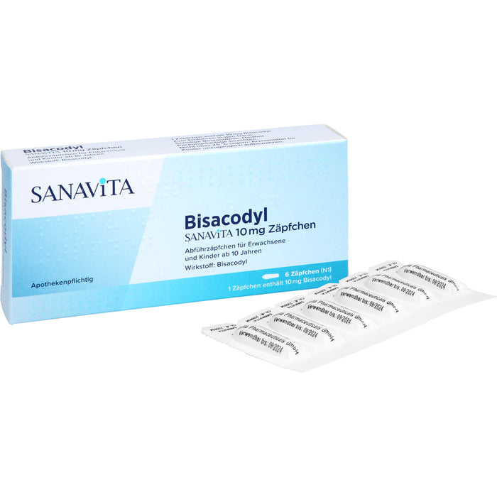 Bisacodyl Sanavita 10mg, 6 St SUP