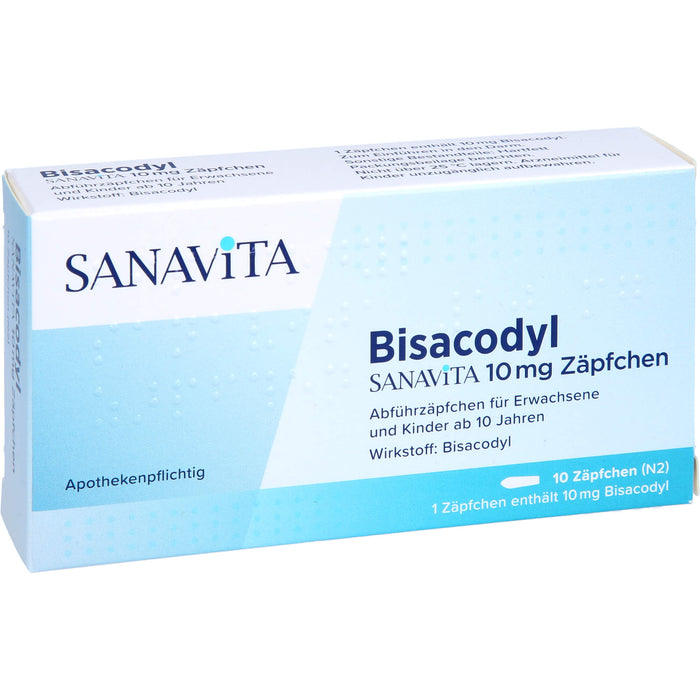 Bisacodyl Sanavita 10mg, 10 St SUP