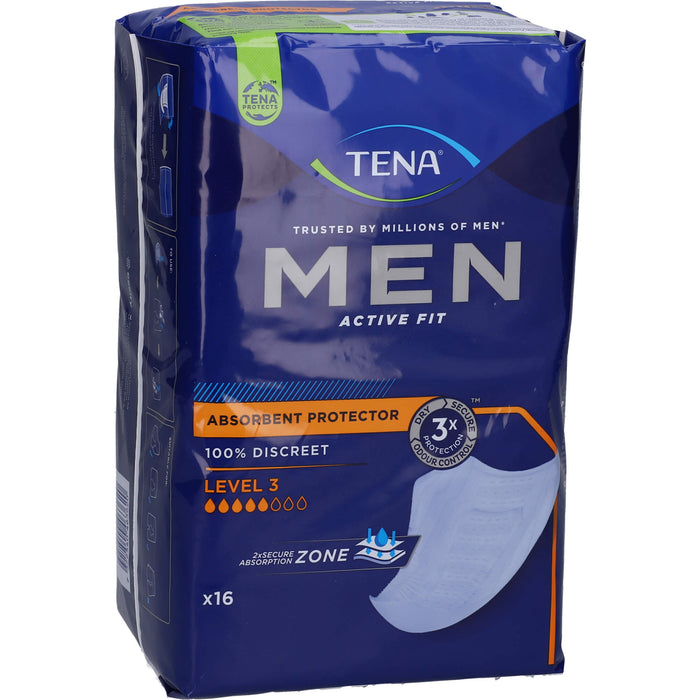 TENA Men Active Fit Level 3 Inkontinenz Einlagen, 16 St