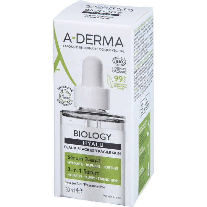 A-DERMA BIOLOGY HYALU SERUM 3in1, 30 ml