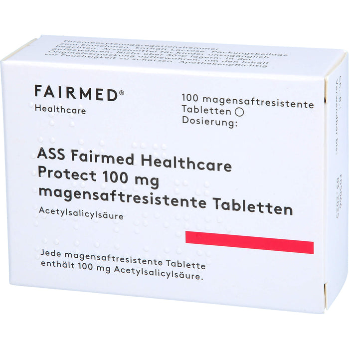 ASS Fairmed Healthcare Protect 100 mg magensaftresistente Tabletten, 100 St TMR