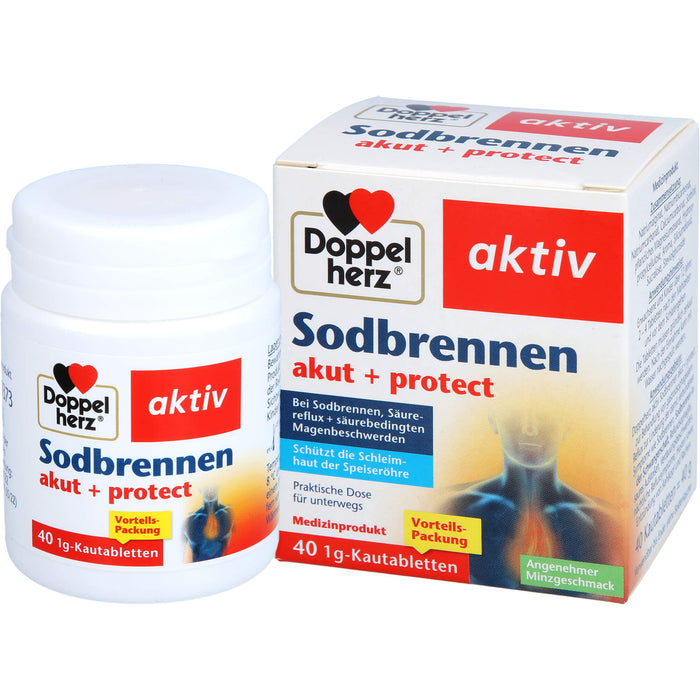 Doppelherz Sodbrennen akut + protect, 40 St KTA