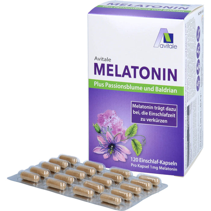 Melatonin+Passionsblume+Baldrian, 120 St KAP