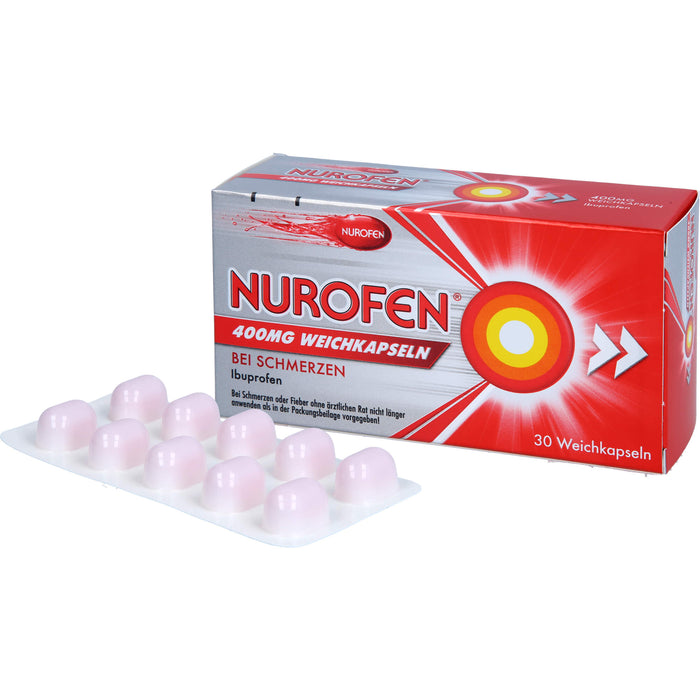 NUROFEN 400 mg Weichkapseln bei Schmerzen oder Fieber, 30 pcs. Capsules