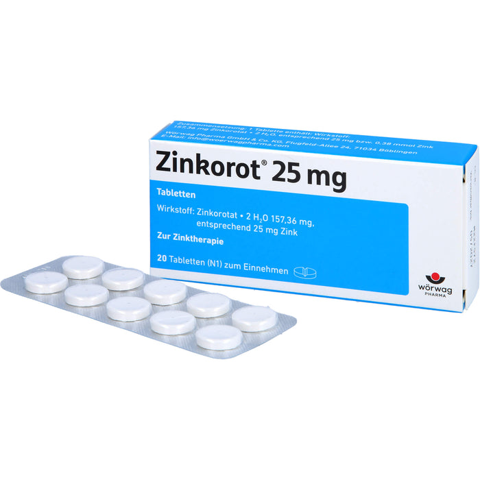 Zinkorot 25mg Tabletten, 20 St TAB