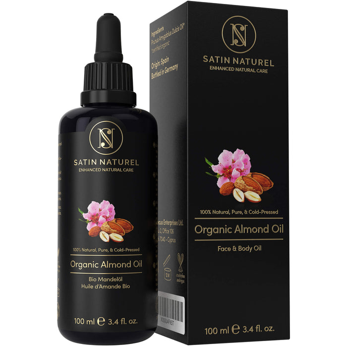 Satin Naturel BIO Mandelöl Kaltgepresst Vegan, 100 ml OEL