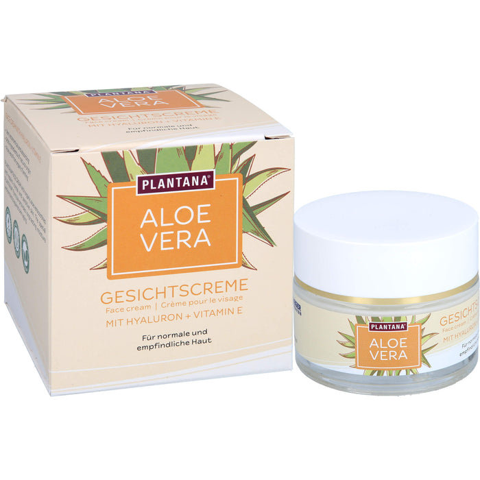 Plantana AloeVera Gesichtscreme Hyaluron & Vita.-E, 50 ml CRE