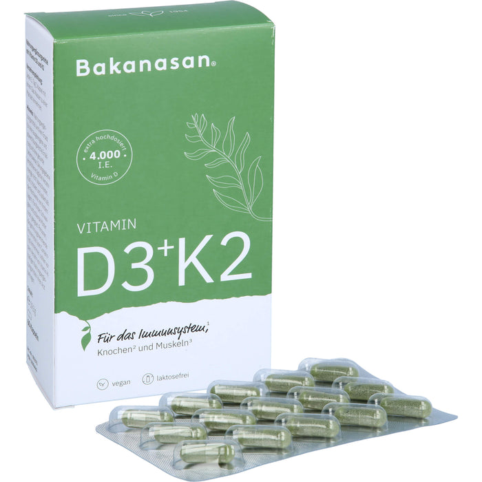 Bakanasan Vitamin D3+K2, 60 St KAP