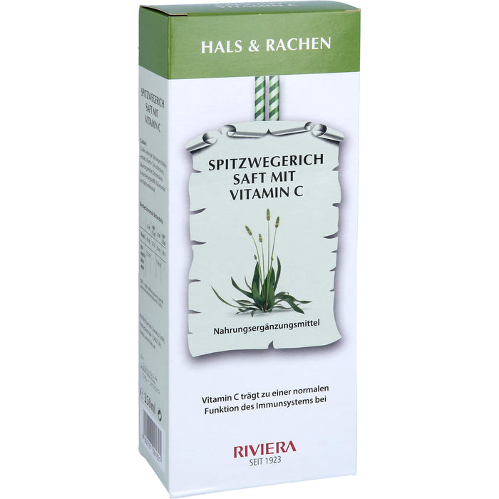 RIVIERA Spitzwegerich Saft mit Vitamin C, 250 ml SAF