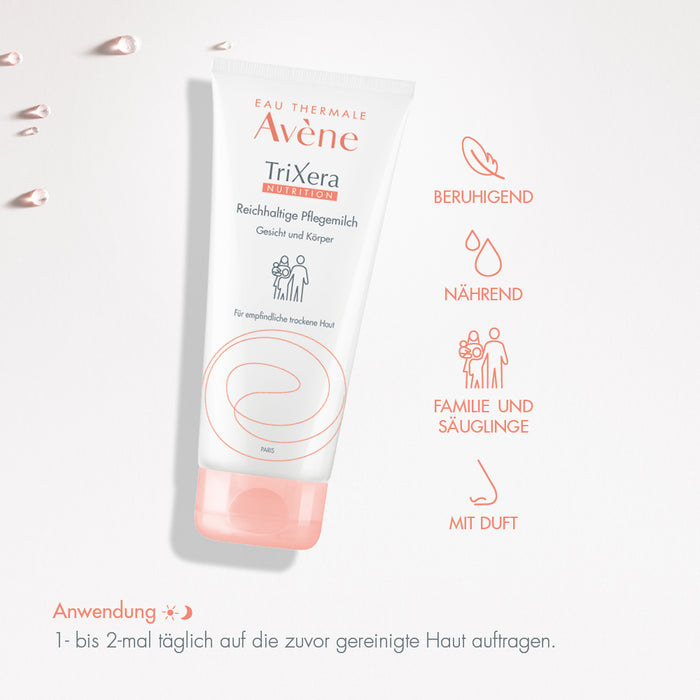 AVENE TriXera Nutrition Reichhaltige Pflegemilch, 200 ml Crème