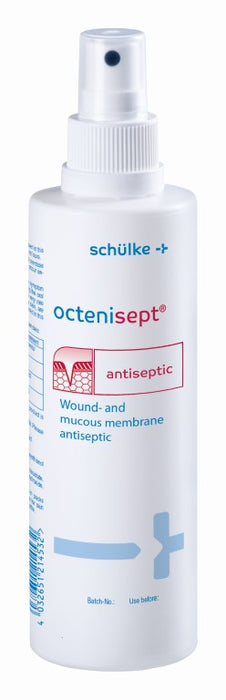 octenisept mit Sprühpumpe - wässriges Wund- und Schleimhautantiseptikum mit guter Verträglichkeit, schmerzfreier Anwendung und schneller Wirkung, 250 ml Solution