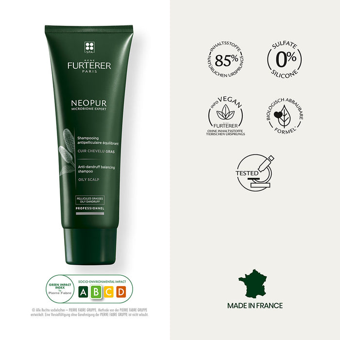 RENE FURTERER NEOPUR Ausgleichendes Anti-Schuppen Shampoo für trockene Schuppen & Kopfhaut - bei Schuppen, 150 ml Shampoo