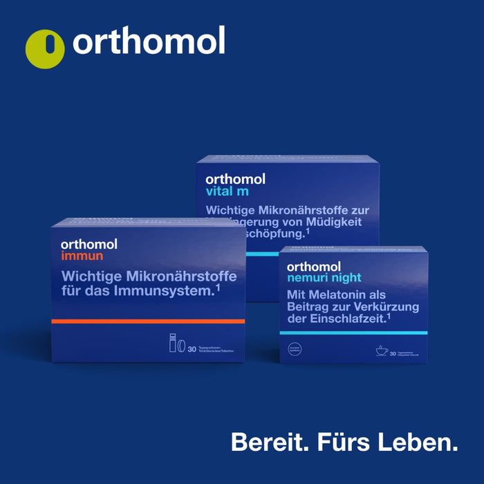 Orthomol Vital f - Mikronährstoffe für Frauen - bei Müdigkeit und Erschöpfung - mit B-Vitaminen, Omega-3-Fettsäuren und Magnesium - Trinkampullen/Kapseln, 7 St. Tagesportionen