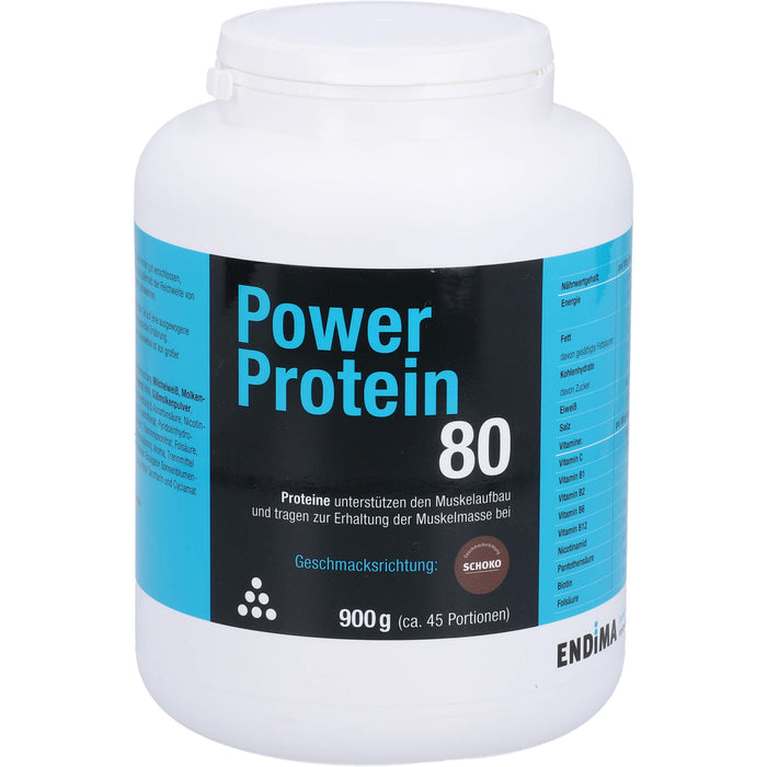 POWER PROTEIN 80 SCHOKO, 900 g PUL