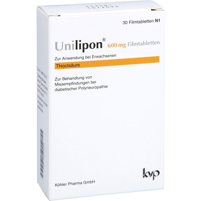 Unilipon 600 mg Filmtabletten, 30 St FTA