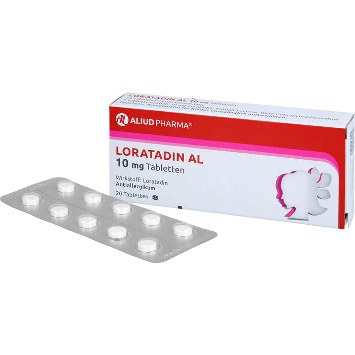 Loratadin AL 10 mg Tabletten Antiallergikum, 20 pcs. Tablets