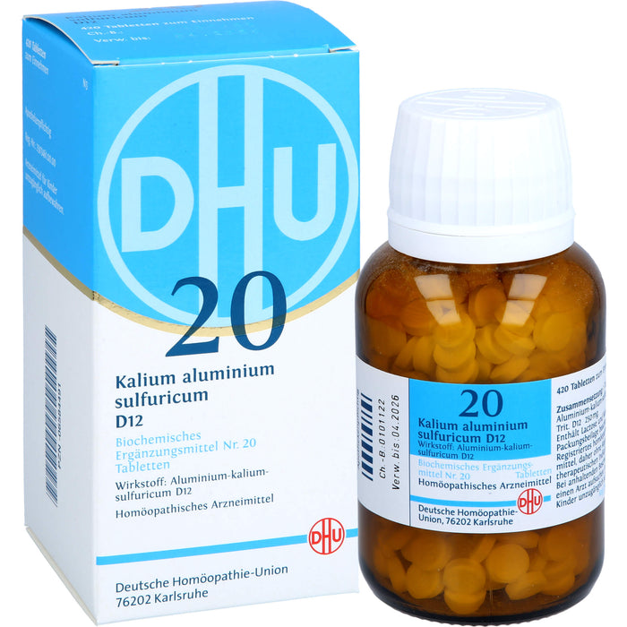 DHU Schüßler-Salz Nr. 20 Kalium aluminium sulfuricum D12 Tabletten, 420 pc Tablettes