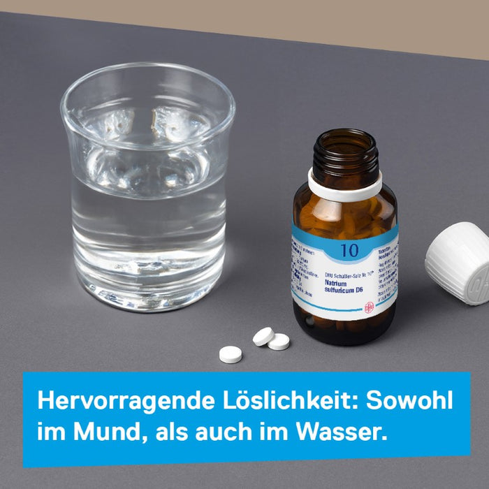 DHU Schüßler-Salz Nr. 10 Natrium sulfuricum D3 – Das Mineralsalz der inneren Reinigung – das Original – umweltfreundlich im Arzneiglas, 200 pc Tablettes