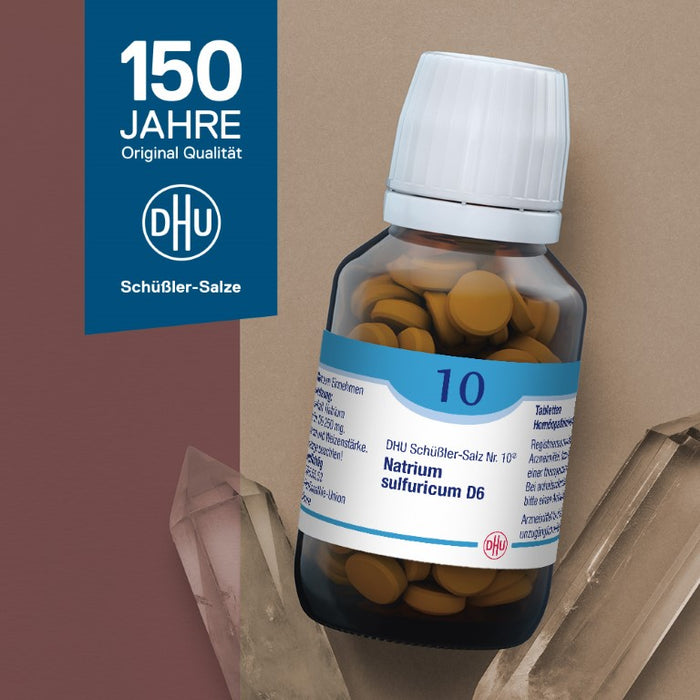 DHU Schüßler-Salz Nr. 10 Natrium sulfuricum D12 – Das Mineralsalz der inneren Reinigung – das Original – umweltfreundlich im Arzneiglas, 80 St. Tabletten