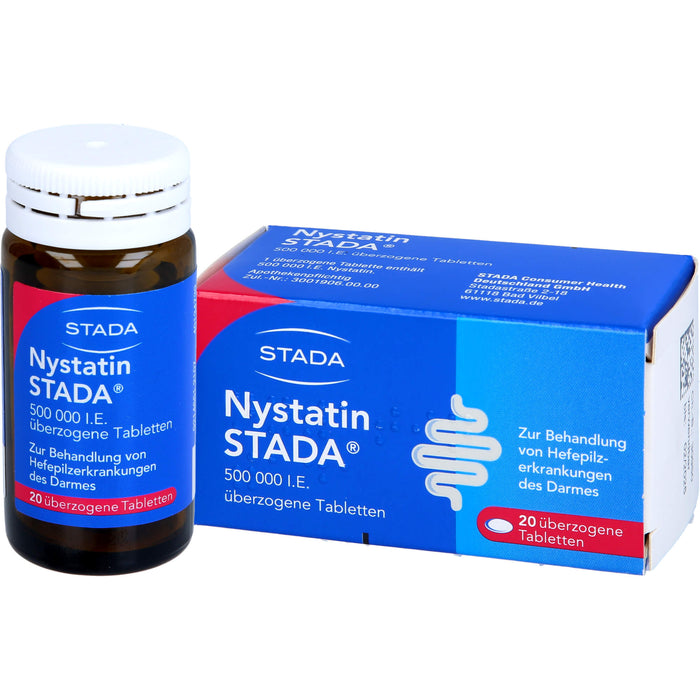 Nystatin STADA Tabletten bei Hefepilzerkrankungen des Darmes, 20 pcs. Tablets