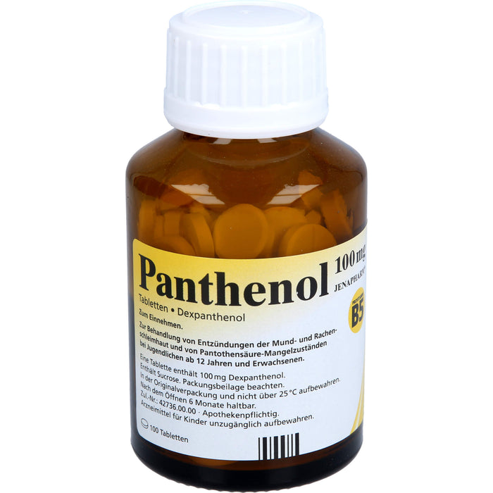 Panthenol 100 mg JENAPHARM Tabletten, 100 pc Tablettes