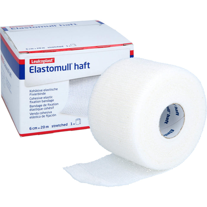 Elastomull haft 6 cm x 20 m kohäsive, elastische Fixierbinde, 1 pcs. Bandage