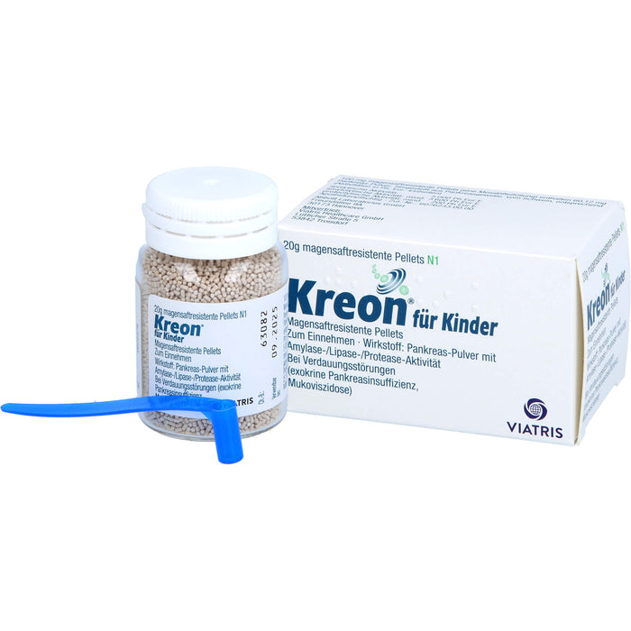 Kreon für Kinder, Magensaftresistente Pellets, 20 g Poudre