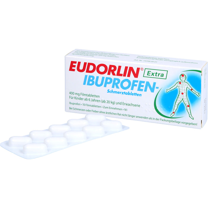 EUDORLIN Extra Ibuprofen-Schmerztabletten 400 mg bei Schmerzen und Fieber, 10 pc Tablettes