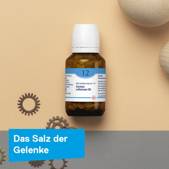 DHU Schüßler-Salz Nr. 12 Calcium sulfuricum D6 – Das Mineralsalz der Gelenke – das Original – umweltfreundlich im Arzneiglas, 420 pcs. Tablets