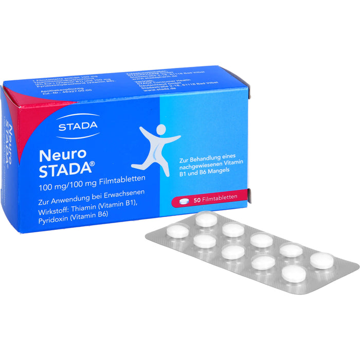 STADA Neuro Filmtabletten bei nachgewiesenem Vitamin B1 und B6 Mangel, 50 pc Tablettes