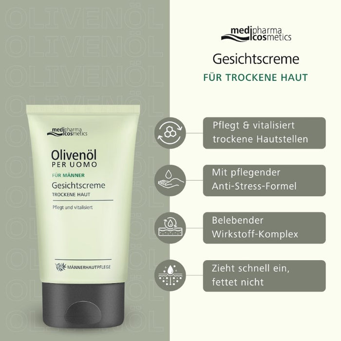 Olivenöl Per Uomo Gesichtscreme, 50 ml Creme