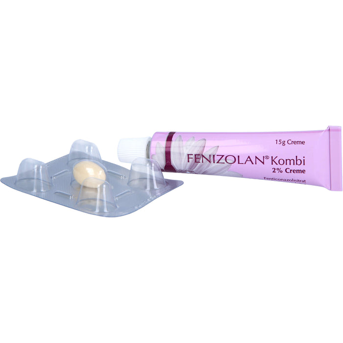 FENIZOLAN Kombi 600 mg Vaginalovulum/2% Creme bei Pilzerkrankungen der Scheide, 1 pcs. Combipack