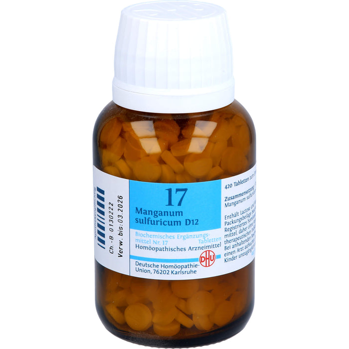 DHU Schüßler-Salz Nr. 17 Manganum sulfuricum D12 Tabletten, 420 pc Tablettes