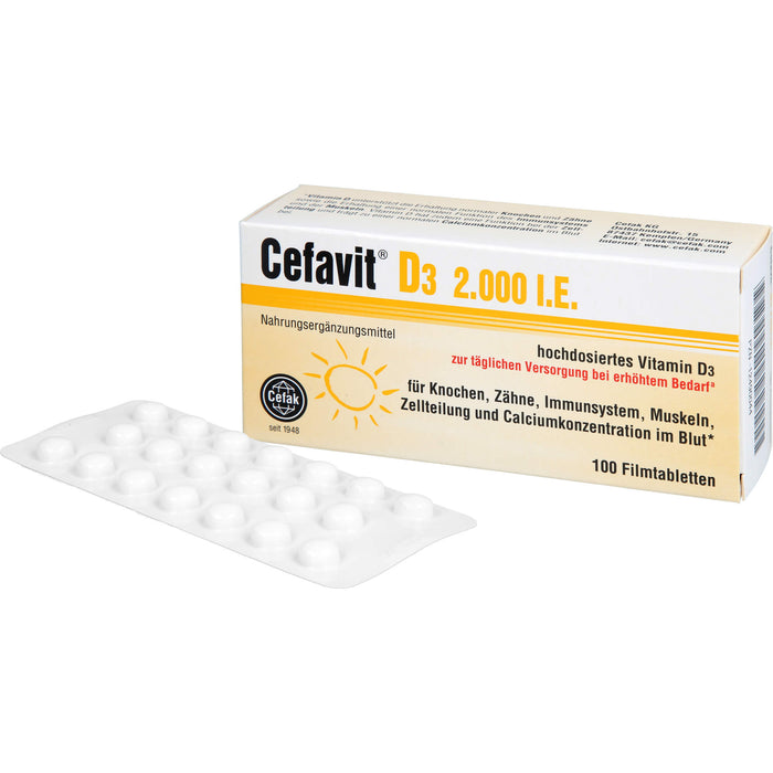 Cefavit D3 2,000 I.E., 100 pcs. Tablets