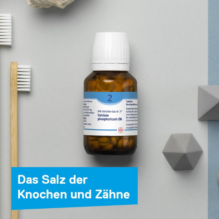 DHU Schüßler-Salz Nr. 2 Calcium phosphoricum D12 – Das Mineralsalz der Knochen und Zähne – das Original – umweltfreundlich im Arzneiglas, 900 pcs. Tablets