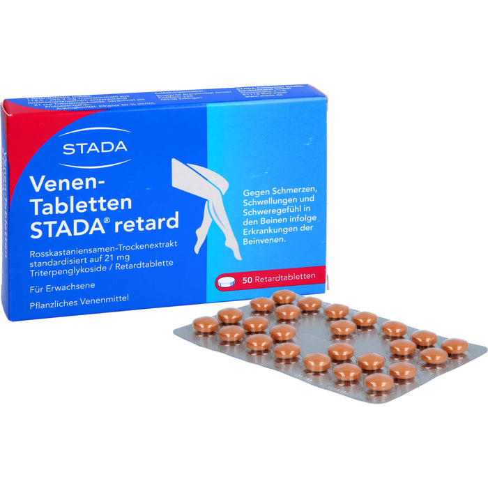 STADA Venen-Tabletten retard gegen Schmerzen, Schwellungen und Schweregefühl in den Beinen, 50 St. Tabletten