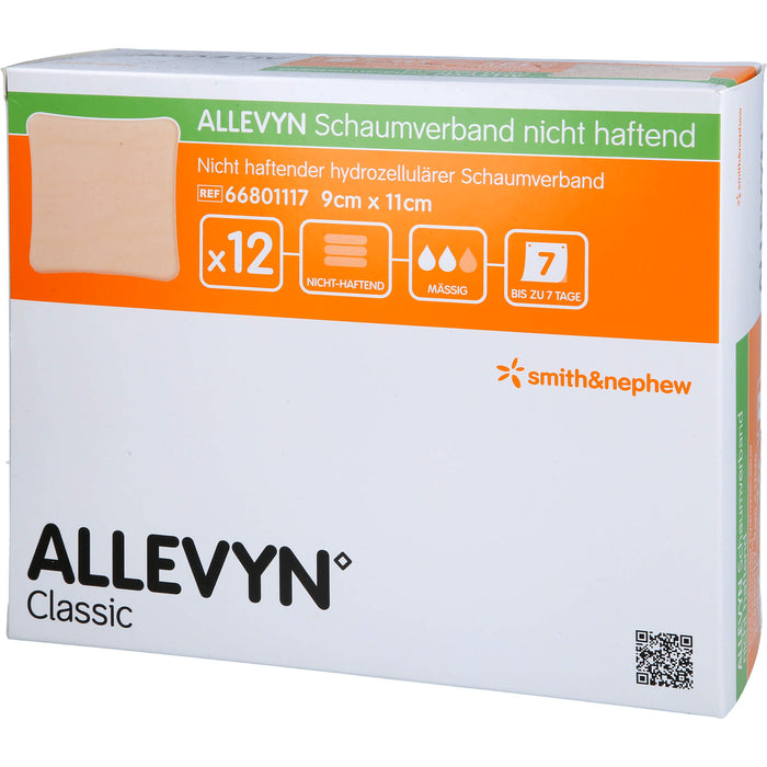 ALLEVYN Schaumverband 9x11cm nicht haftend, 12 St VER