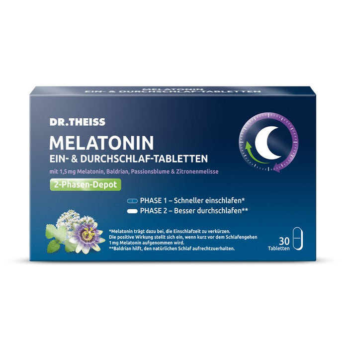 DR. THEISS Melatonin Ein- & Durchschlaf-Tabletten, 30 St., 30 St. Tabletten